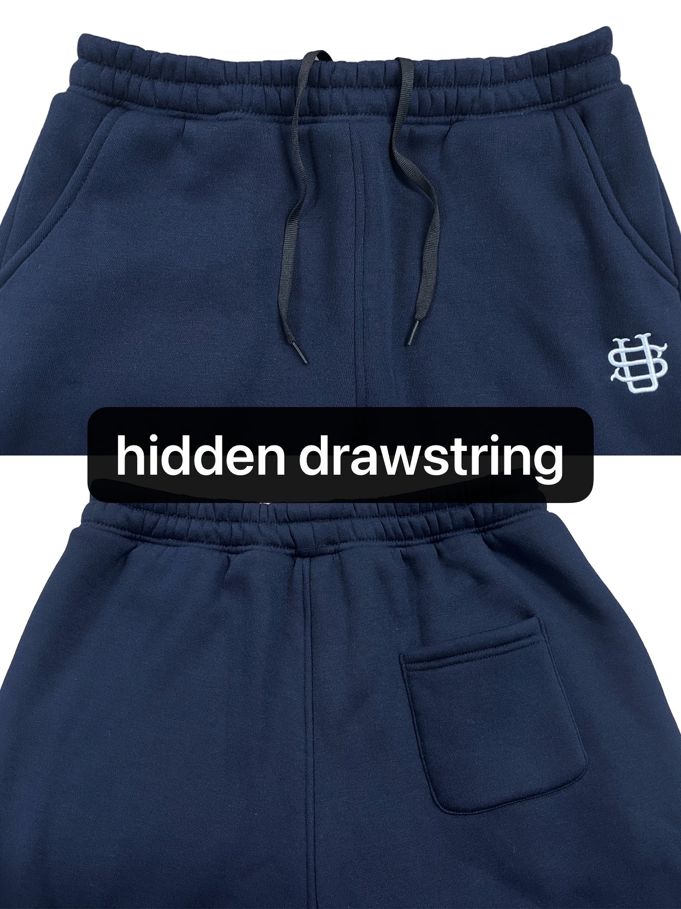 Men's Embroidered Casual Joggers Three Pack Warm Lounge Pants