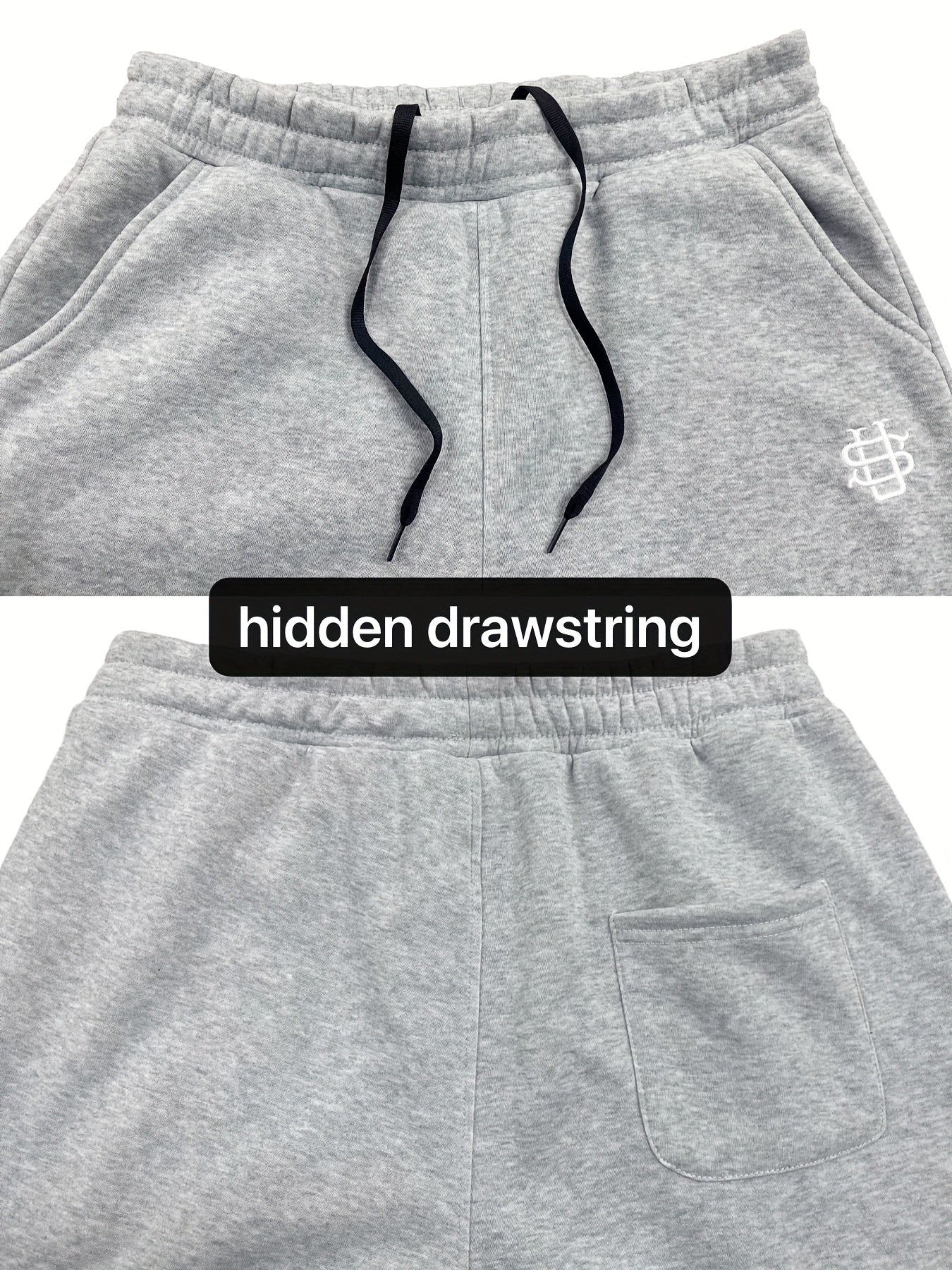 Men's Embroidered Casual Joggers Three Pack Warm Lounge Pants